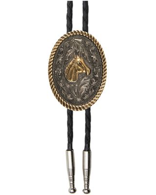 Cody James Men's Horse Head Medallion Bolo Tie