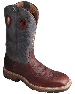 Twisted X Men's Western Work Boots - Soft Toe - Extended Sizes