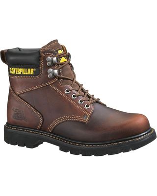 Caterpillar Men's 6" Second Shift Lace-Up Work Boots - Round Toe