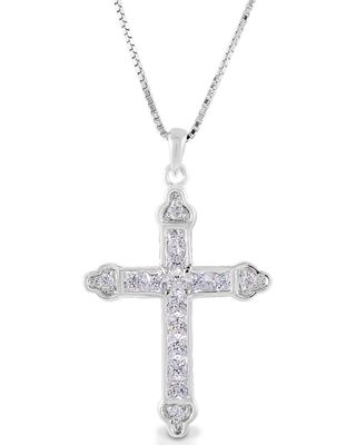 Kelly Herd Women's Clear Cross Necklace