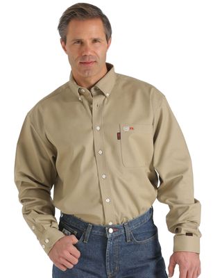 Cinch WRX Flame Resistant Solid Long Sleeve Button Down Western Shirt