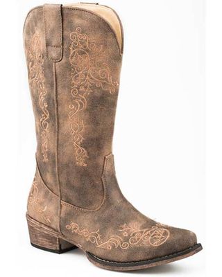 Roper Women's Vintage Brown Western Boots - Snip Toe