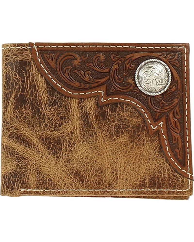 Ariat Men's Bi-Fold Embossed Overlay Wallet