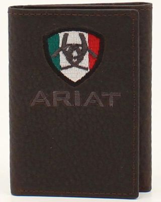 Ariat Men's Mexican Flag Trifold Wallet