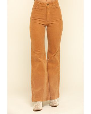 Rolla's Women's Tan Corduroy Flare Jeans