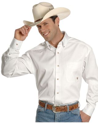 Ariat Men's Solid Twill Long Sleeve Western Shirt - Big & Tall