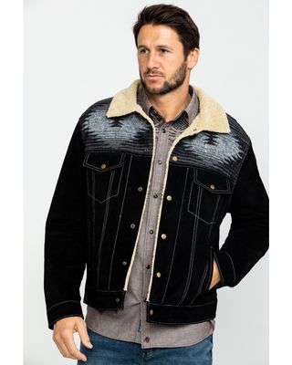Black Boar Suede Jean Jacket 
