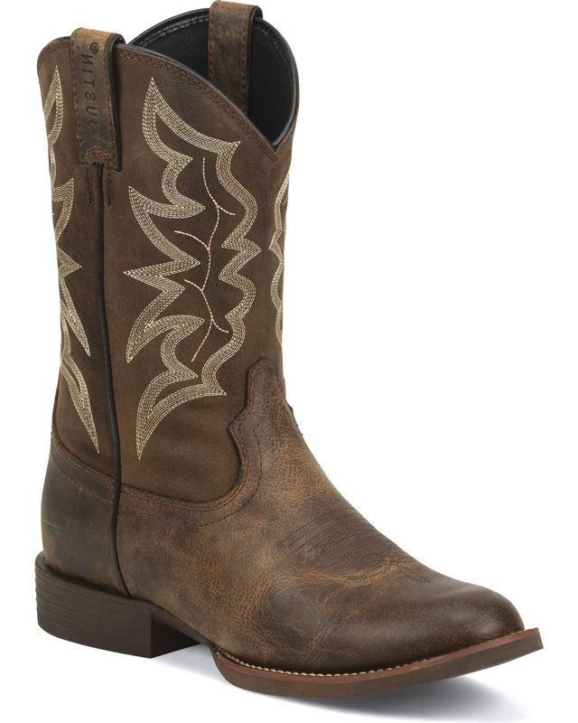 Justin Men's Buster Stampede Western Boots - Round Toe