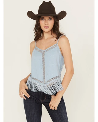 Idyllwind Women's Briarwick Jacquard Fringe And Lace Tank Top