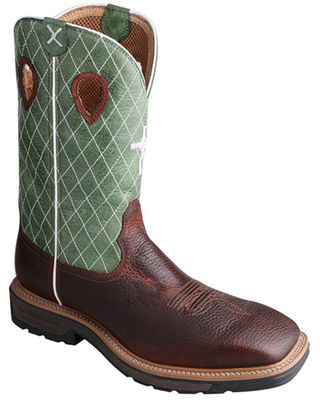 Twisted X Men's Lite Western Work Boots - Steel Toe Extended Sizes
