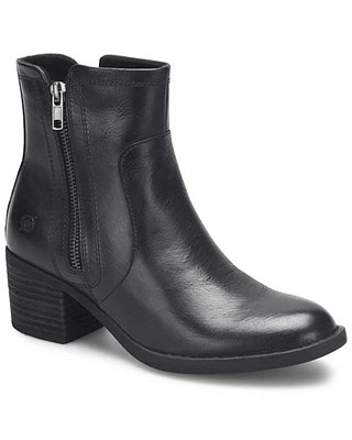 Born Women's Rigby Double Zipper Booties - Round Toe