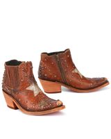 Liberty Black Women's Metallic Star Fashion Booties - Snip Toe