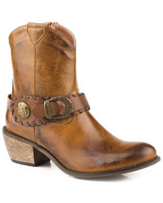 Roper Women's Ankle Harness Western Booties - Round Toe