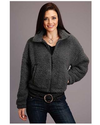 Stetson Women's Charcoal Fuzzy Fleece Jacket