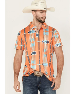 Rock & Roll Denim Men's Boot Barn Exclusive Southwestern Striped Short Sleeve Button-Down Polo