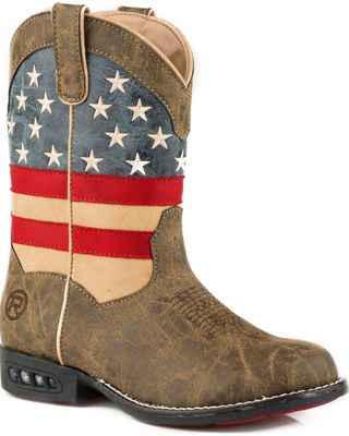 Roper Boys' Patriot Western Boots - Round Toe