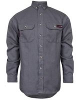 National Safety Apparel Men's FR Solid Long Sleeve Button Down Work Shirt