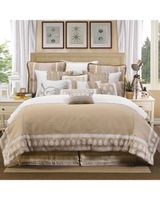 HiEnd Accents Cream Newport Duvet Cover Set - Queen