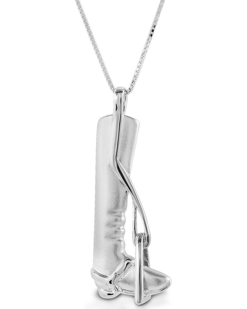 Kelly Herd Women's Small English Riding Boot & Stirrup Necklace