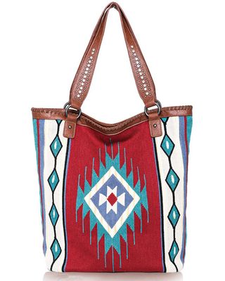 Montana West Women's Southwestern Canvas Tote Bag