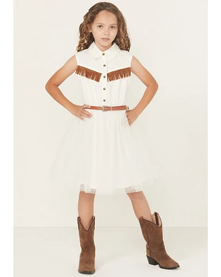 Sugar California Girls' Fringe Tutu Mini Dress