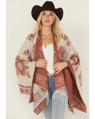 Idyllwind Women's Austin Southwestern Print Fringe Shawl