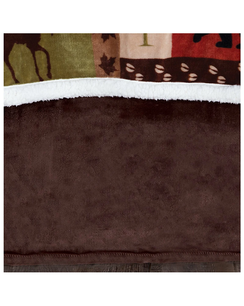 Carstens Home Solid Brown Plush Velvet Bed Skirt