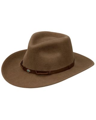 Black Creek Men's Putty Crushable Felt Rancher Hat
