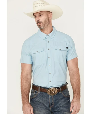 Rock & Roll Denim Men's Solid Tek Short Sleeve Snap Western Shirt