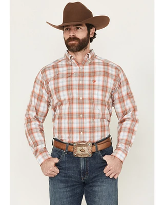 Ariat Men's Wallis Pro Series Plaid Print Long Sleeve Button-Down Stretch Western Shirt