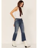 Free People Women's Mid-Rise Crop Straight Jeans