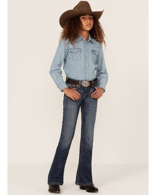 Ariat Girls R.E.A.L Vicky Medium Wash Fit Flare Jeans