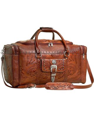 American West Fancy Zip Leather Rodeo Bag