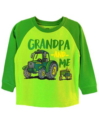 John Deere Toddler Boys Green Long Sleeve Grandpa & Me Tee