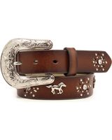 Ariat Girls' Rhinestone Horses Concho Western Belt