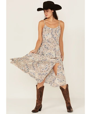 Wrangler Retro Women's Floral Print Sleeveless Midi Dress