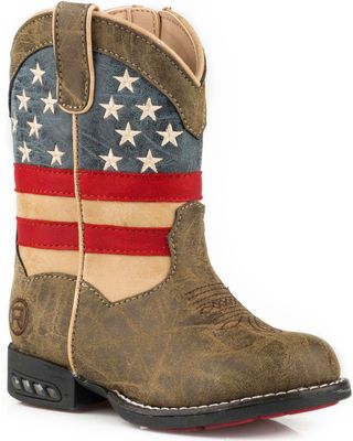 Roper Toddler Boys' Patriot Western Boots - Round Toe