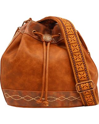 Blazin Roxx Women's Ivy Copper Concho Concealed Carry Bucket Bag