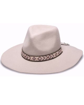 Nikki Beach Women's Tess Southwestern Beaded Felt Western Fashion Hat