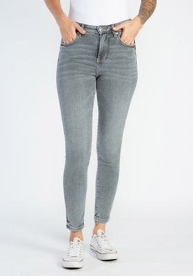 high rise skinny ash grey jeans