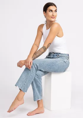 mid rise relaxed boot cut jeans