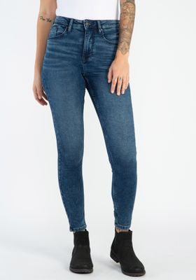 knit high rise skinny jeans