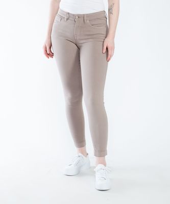 mid rise skinny jean taupe