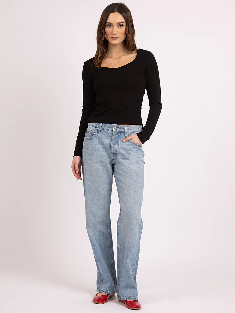 anika sweetheart neck top