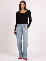 anika sweetheart neck top