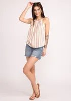 jess stripe cotton halter