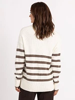 mauren 1/4 zip mock neck sweater