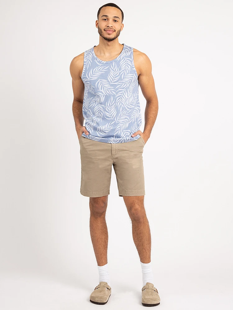 owen tank top blue leaf