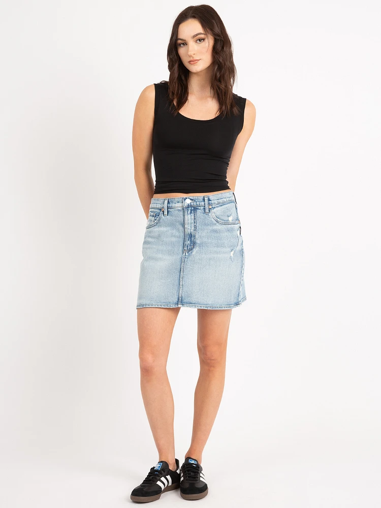 highly desirable denim mini skirt