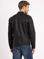 mike faux leather jacket